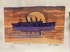 Camouflaged Ship + Sub