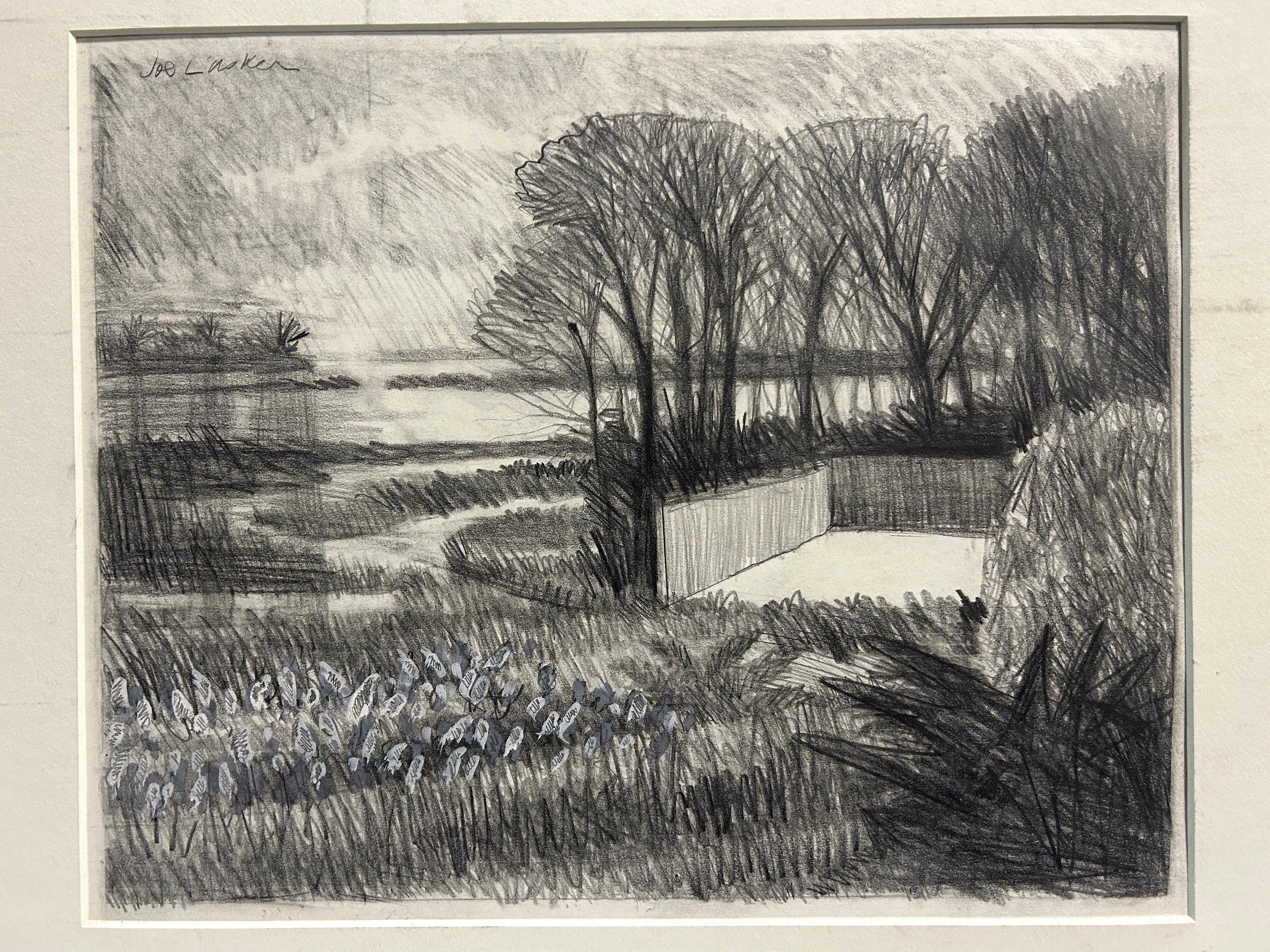Joe Lasker Landscape Art – Tennisplatz II