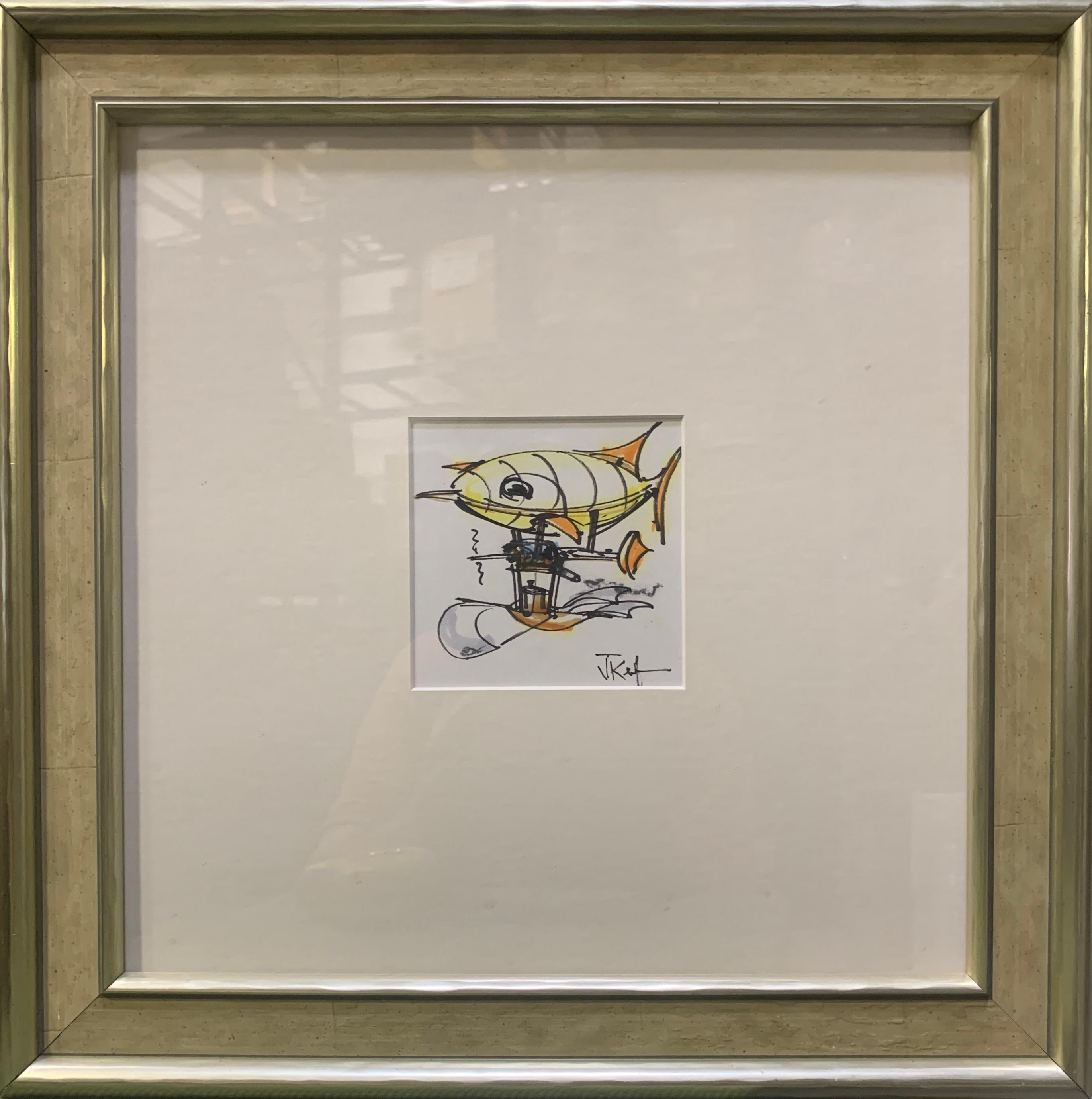 Jim Keifer Abstract Drawing – Flugmaschine