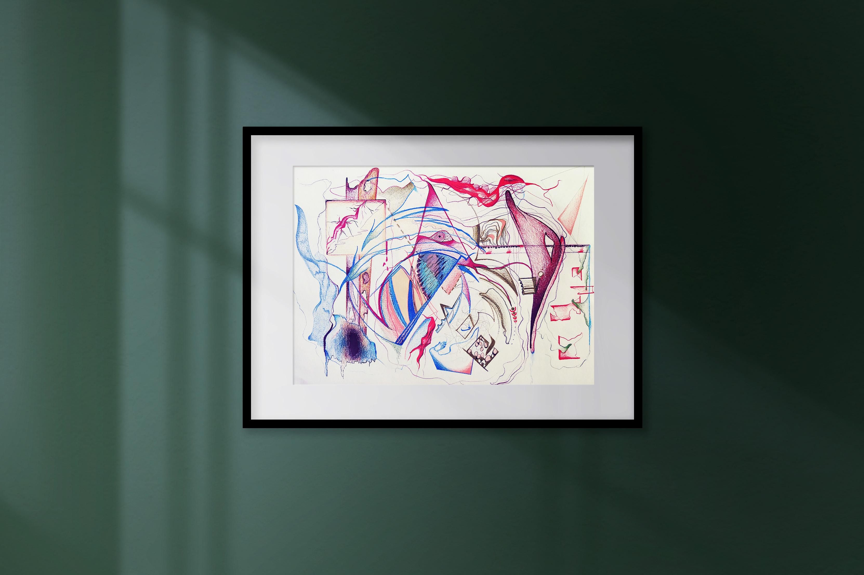 Searching for the Other#3 Contemporary Abstract Drawing For Sale 1