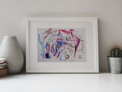 Searching for the Other#3 Contemporary Abstract Drawing