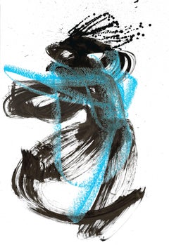 Quadro energetico. Disegno espressivo di una figura femminile. Danza selvaggia.