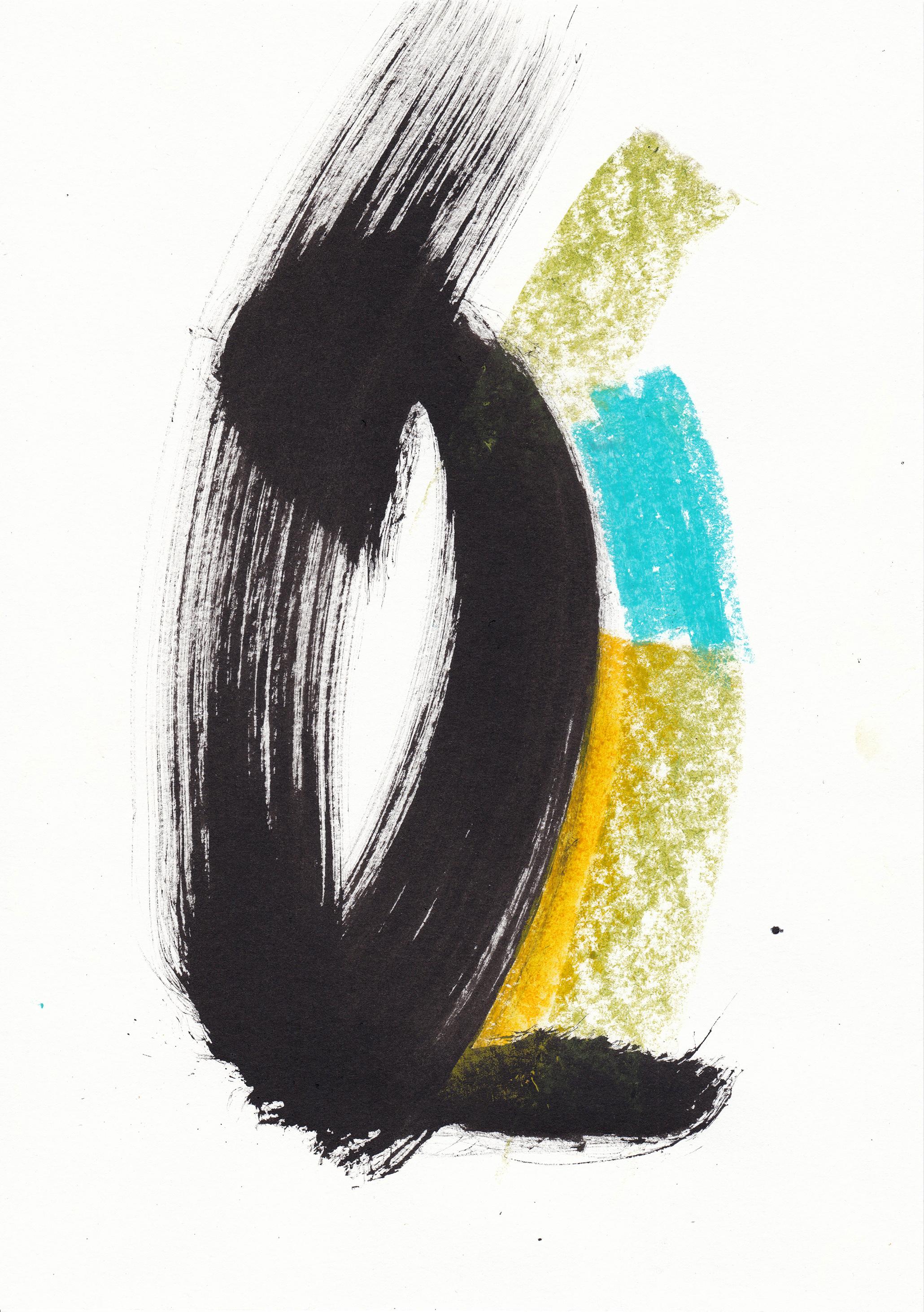 Sve Gri Abstract Drawing - Expressive abstract artwork. Minimalistic graphics. Expressively Fast .2.