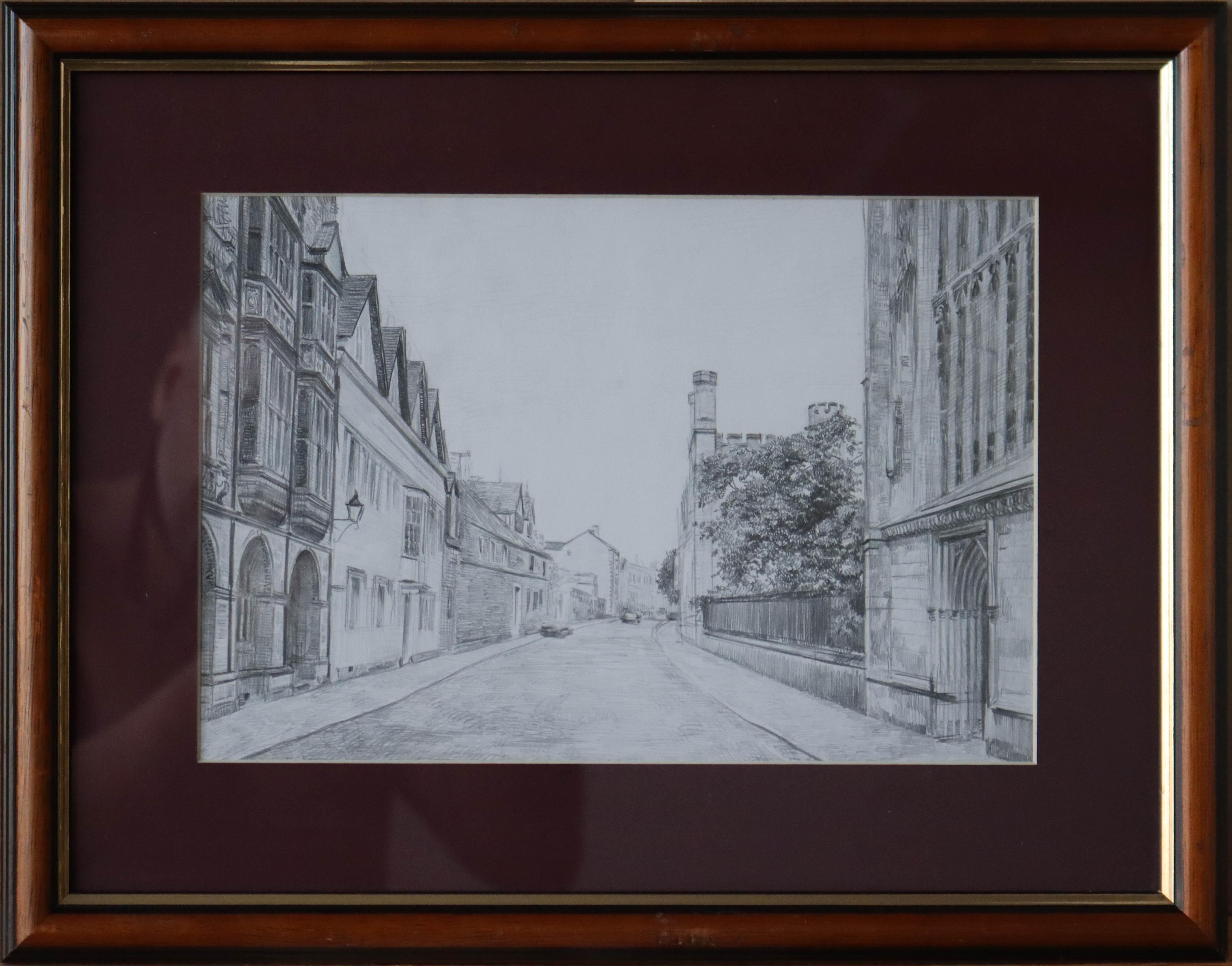 Oxford, Cityscape drawing framed, Citysketch by Simon Kozhin  For Sale 1