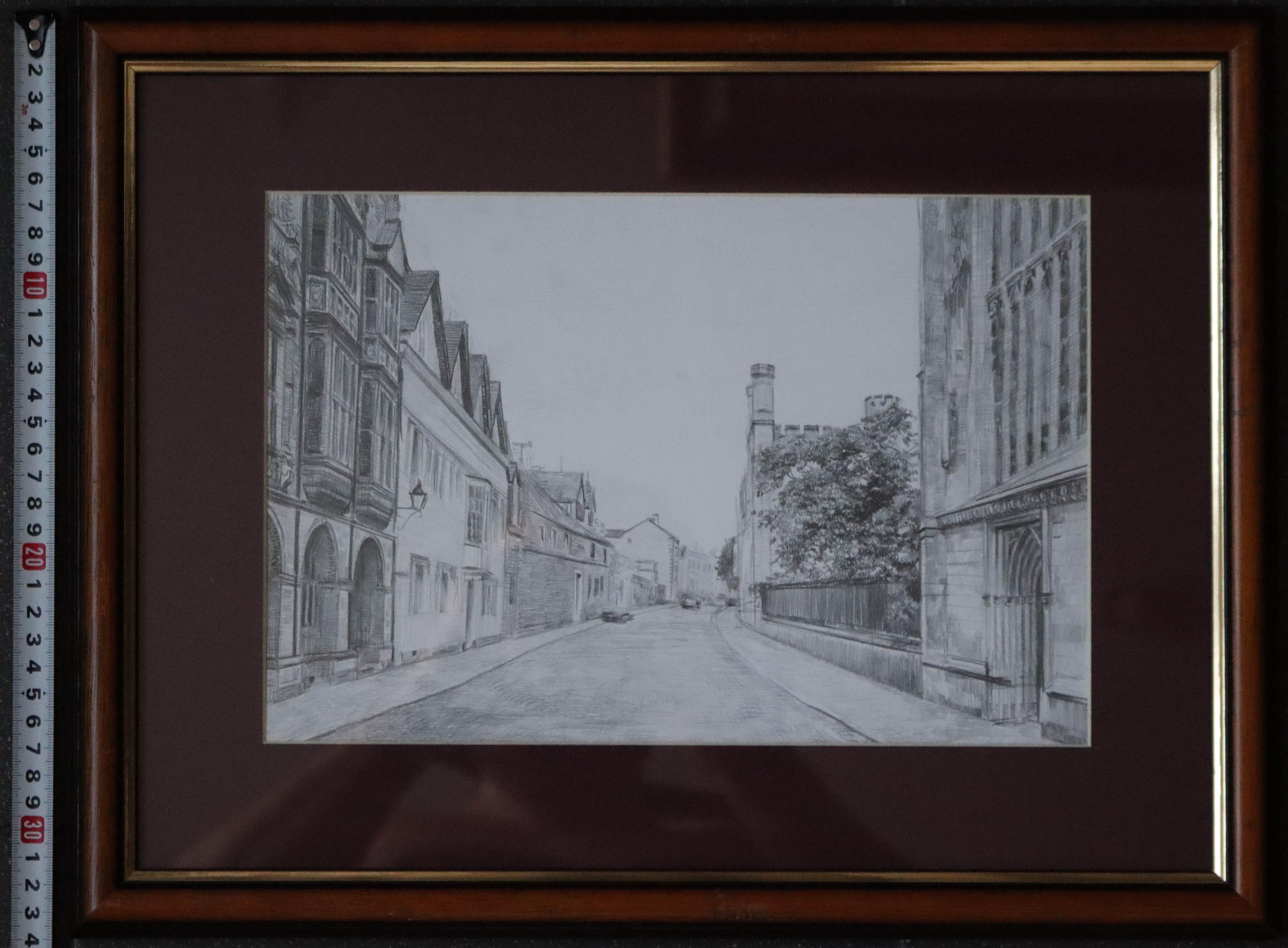 Oxford, Cityscape drawing framed, Citysketch by Simon Kozhin  For Sale 5