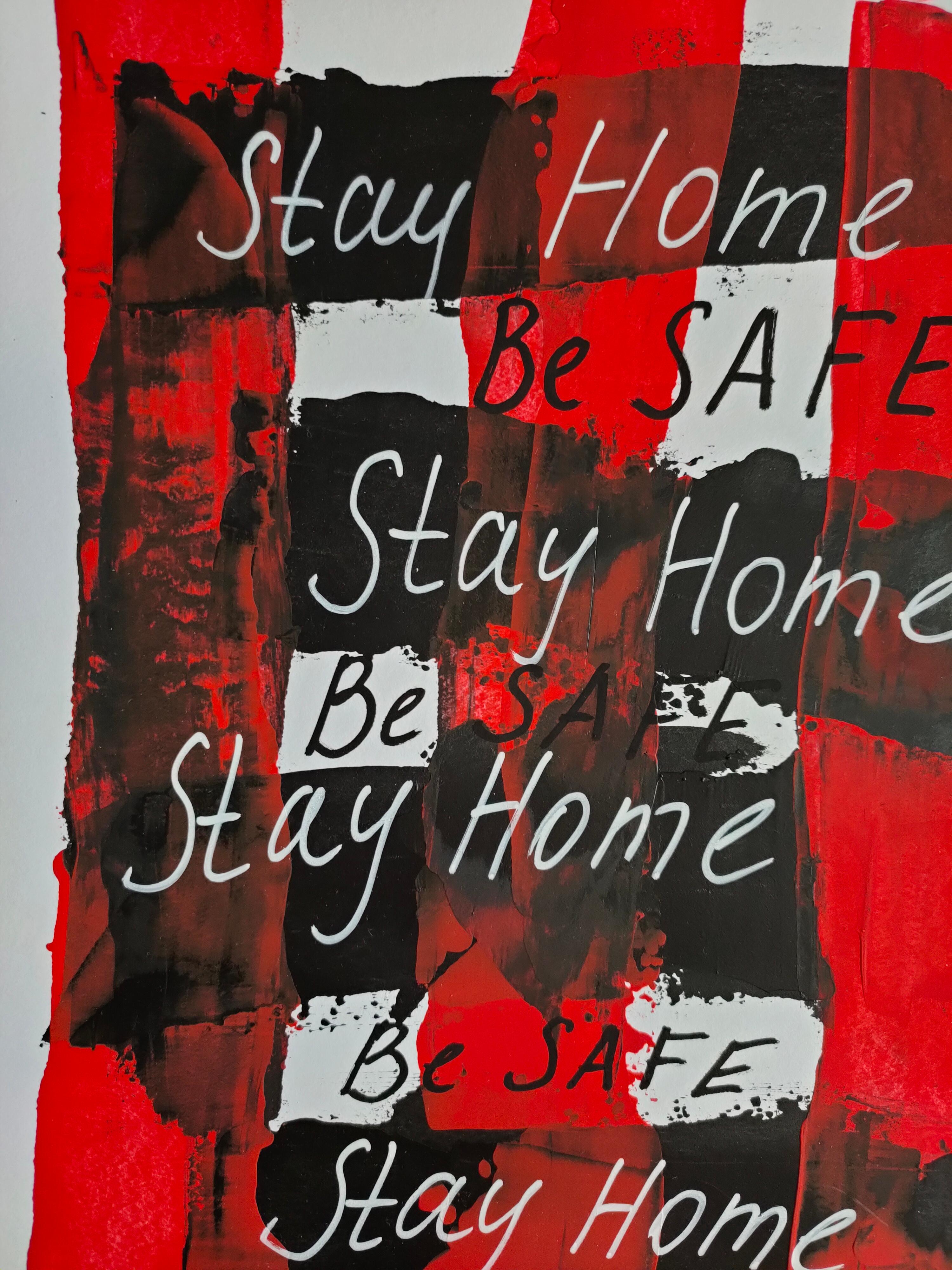 24.03.2020 - STAY HOME, BE SAFE. COVID-19 DOCUMENTARY ART on paper by Vasilyeva For Sale 1