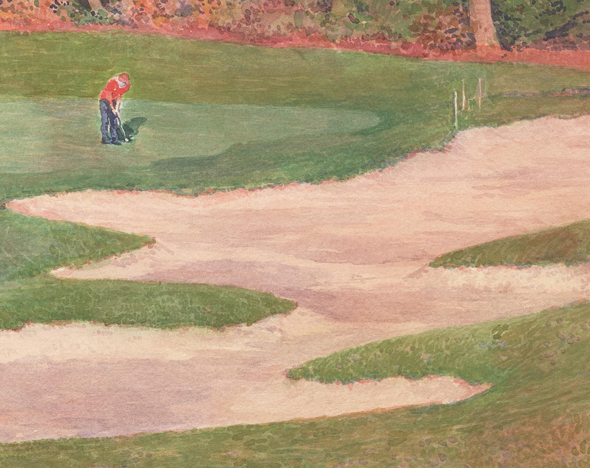 Powers-court Estate. Playing Golf - Realist Art by Simon Kozhin
