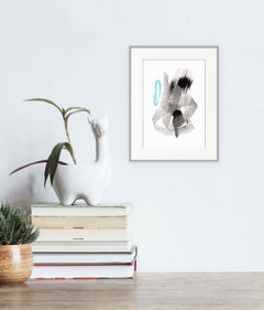 Abstract Calligraphy. Energetic Gestural Drawing. Funny Silver Mood - 1 -