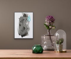 Monochrome abstract drawing. Funny Silver Mood - 4 -