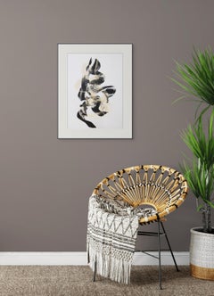 Abstract Monochrome Brush Drawing. Streamlet