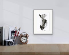 Dessin zen intuitif. Minimalisme abstrait. Art monochrome. Impulsion fraîche