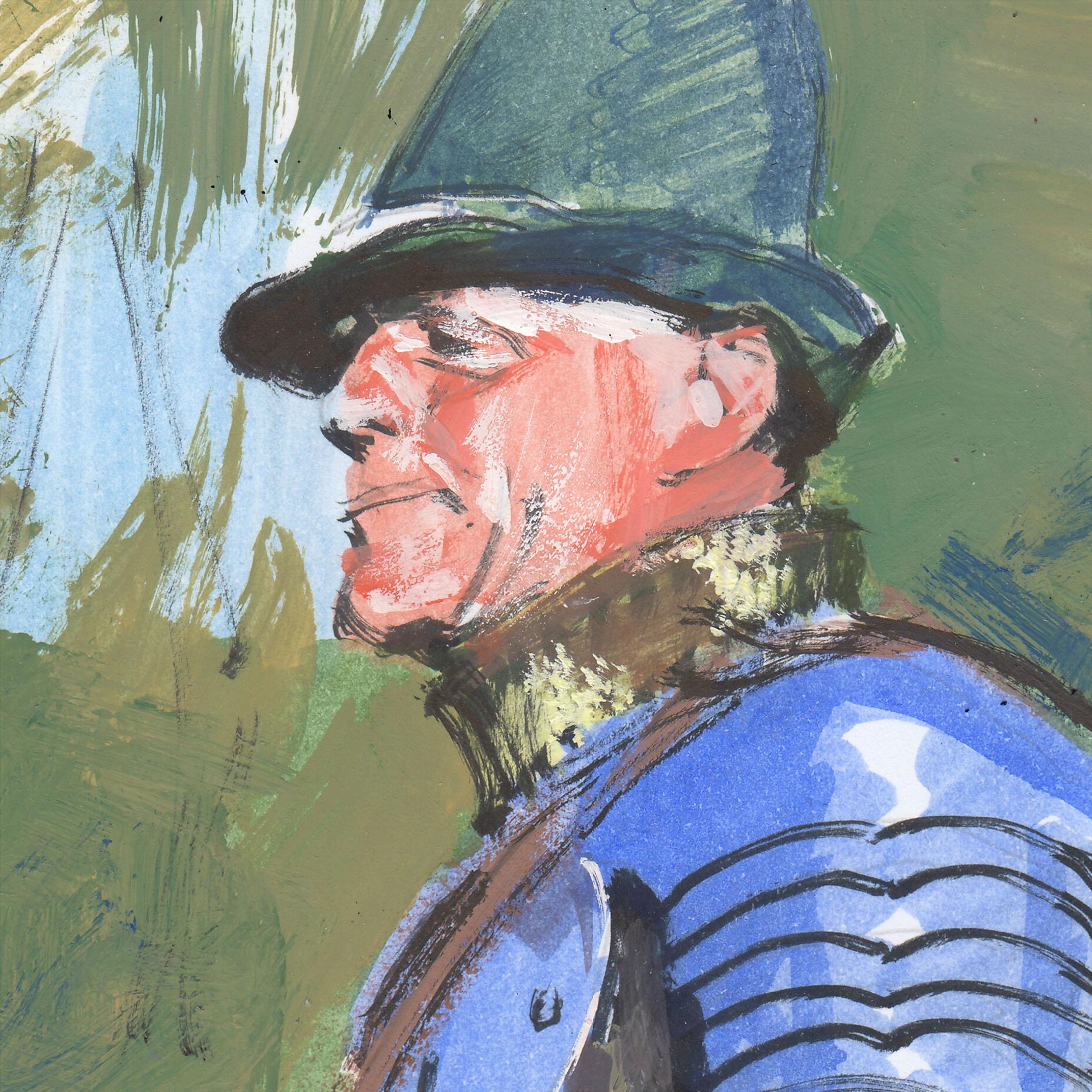 Sir Dominic Sewell at the St. George's Jousting Tournament in Moscow in 2019 - Realist Art by Evgeniy Monahov