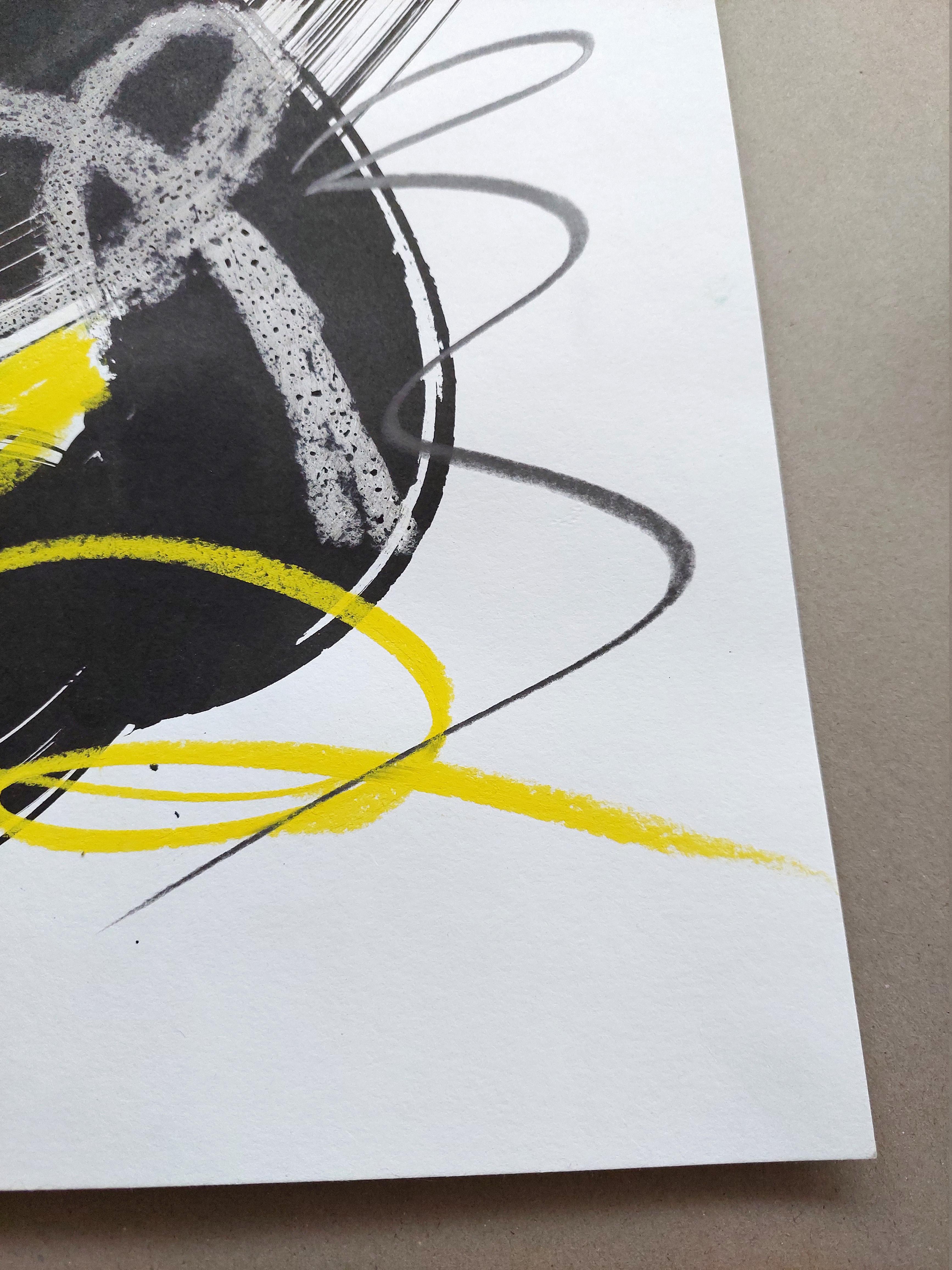Abstract graphics. Fresh Impulse. - White Abstract Drawing by Sve Gri