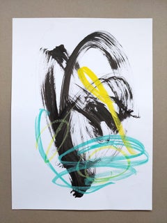 Abstrakte gestische Zeichnung. Helle Dynamik.