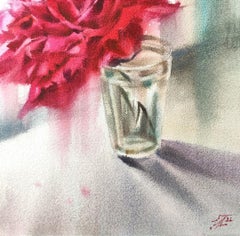 Delicate rose Watercolor painting Flowers Aquarelle
