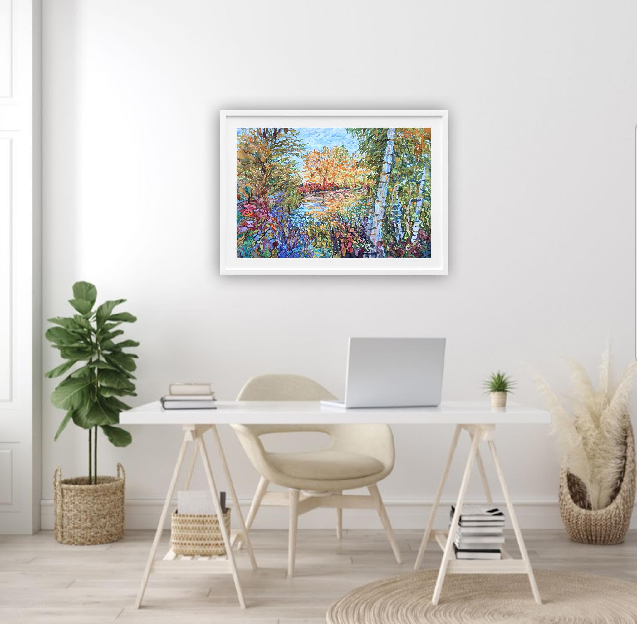 Bosque alrededor del estanque

Tamaño 38 x 57 cm (15 x 23 pulgadas).

Cuadro original en acuarela - pintado sobre papel de acuarela (Winsor & Newton). Necesitas un marco decorativo. En el anverso, en la esquina inferior derecha, la firma del