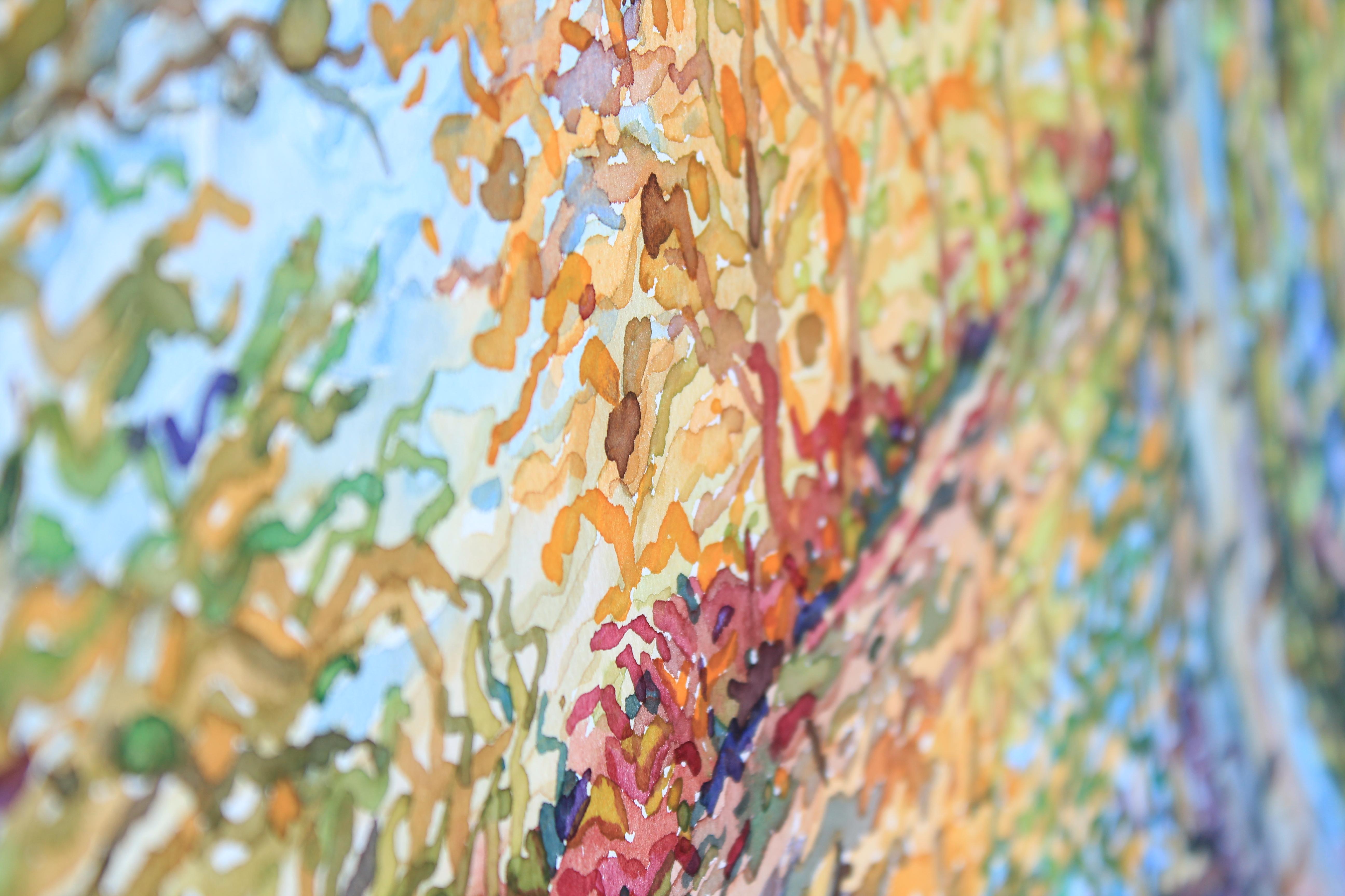 Bosque alrededor del estanque. Acuarela sobre papel en venta 6