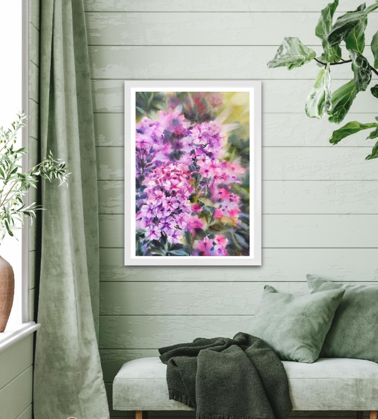 Agosto Pittura ad acquerello Fiori estivi 3