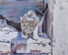 "Abandoned yard». watercolor on paper