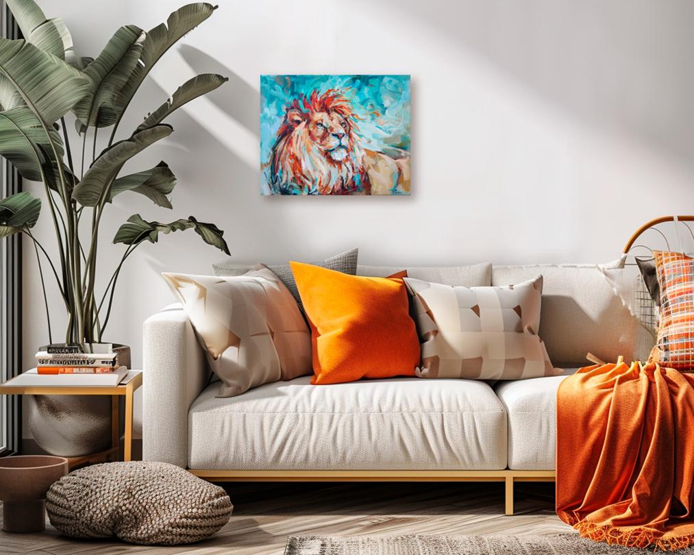 Lion - Painting by Julia Ruf