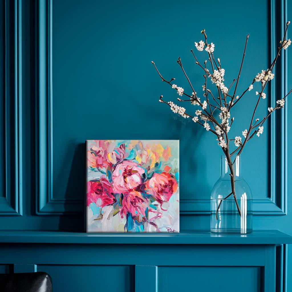 Peonies - Modern Painting by Julia Ruf