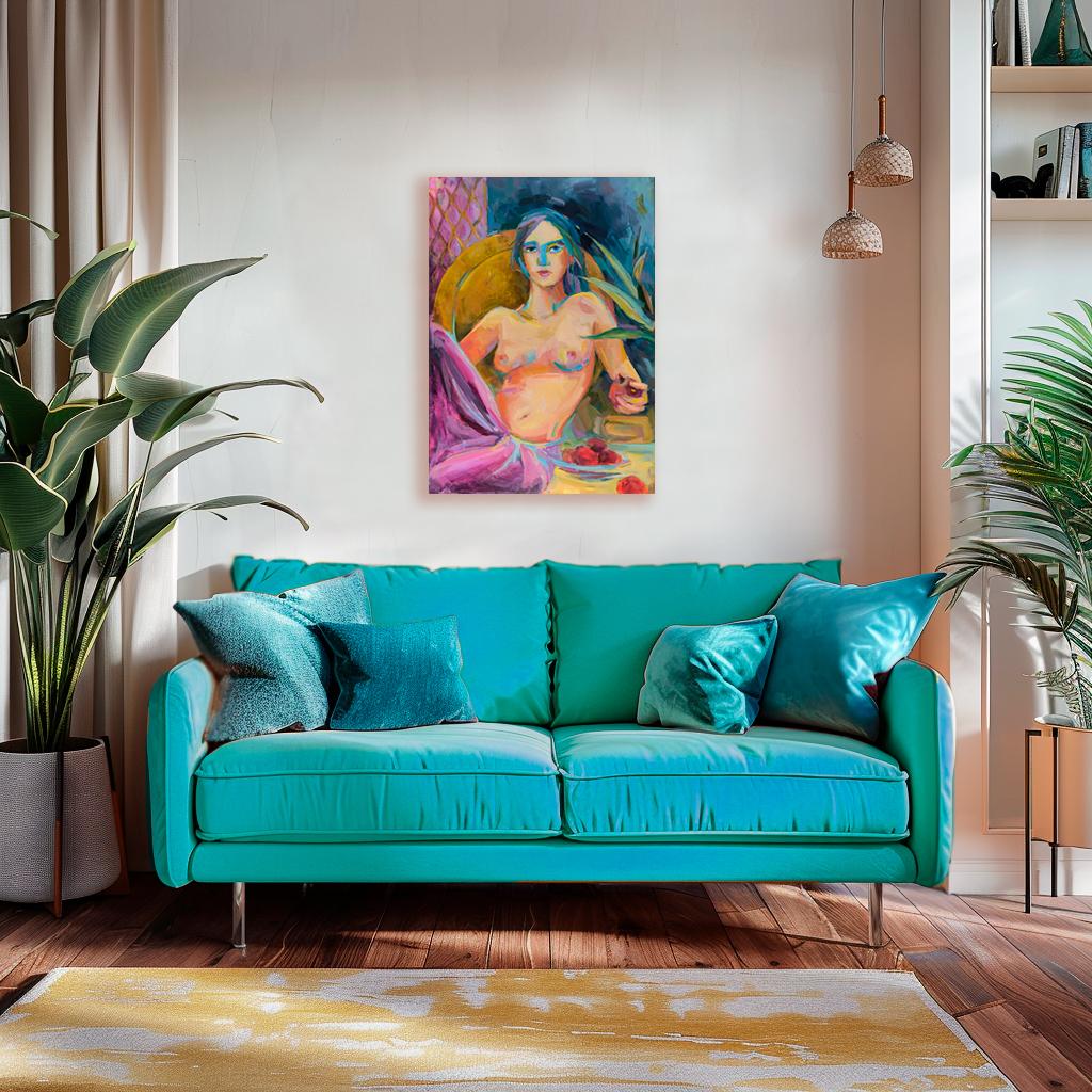 I+I ha sognato di te - Portrait Painting Marrone di Julia Ruf