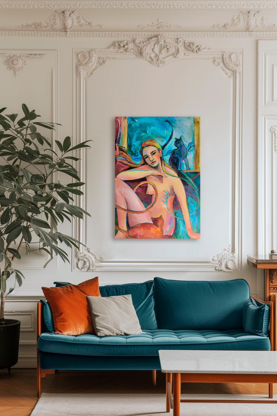 Contemplation et ronronnement - Painting de Julia Ruf