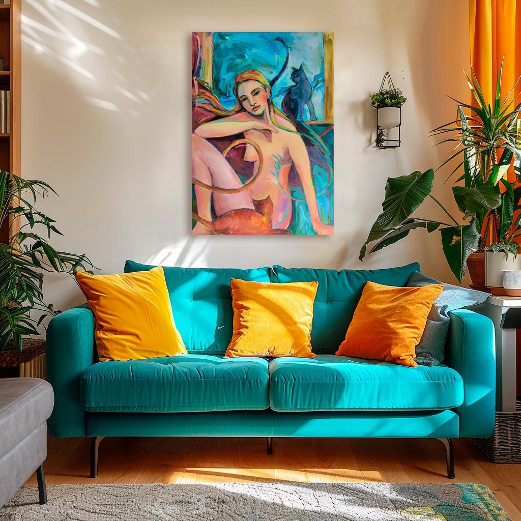 Contemplation et ronronnement - Moderne Painting par Julia Ruf