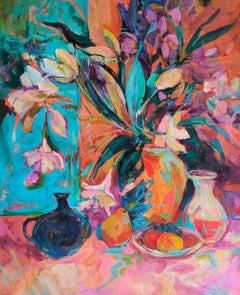 Nature morte aux fleurs et aux fruits