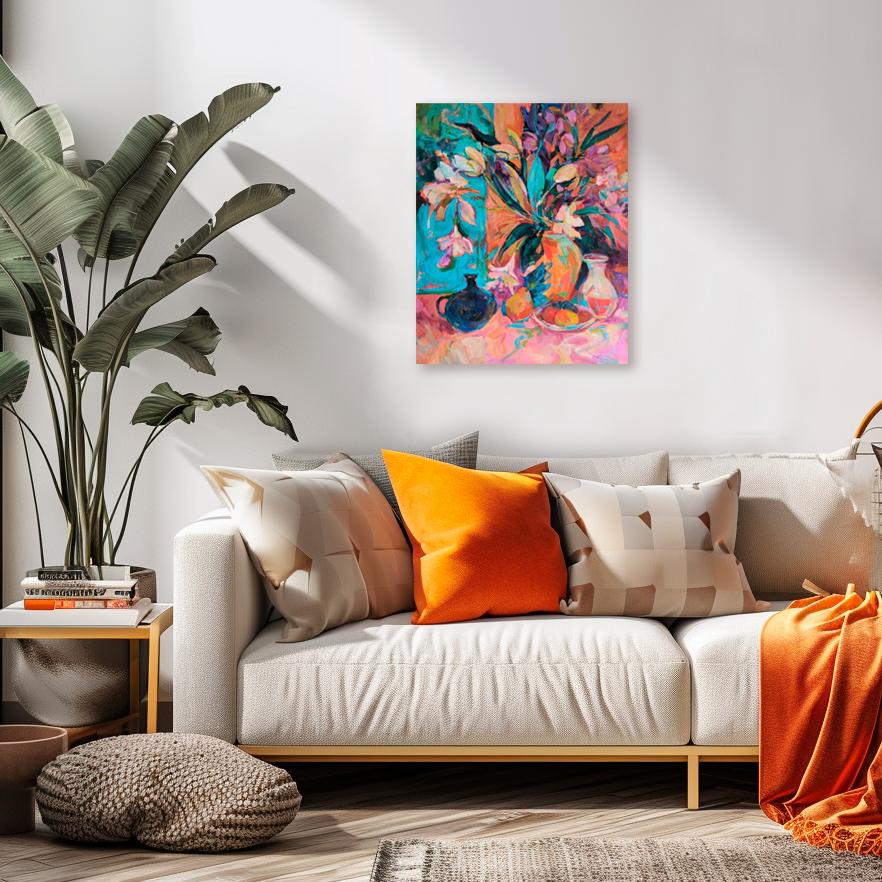 Bodegón con flores y frutas - Art de Julia Ruf