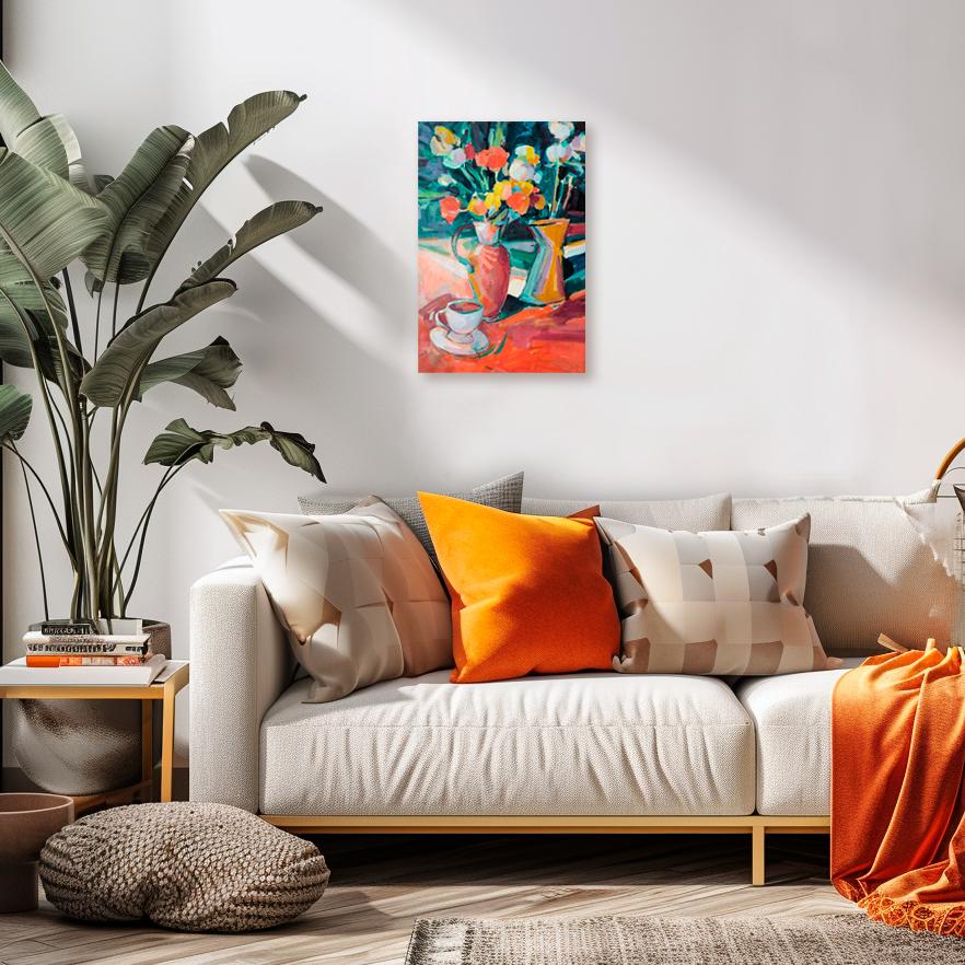 Tarde cálida con té - Painting de Julia Ruf