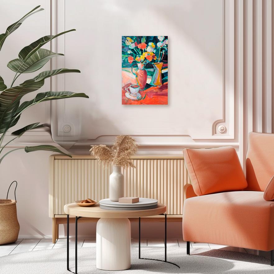 Tarde cálida con té - Painting Moderno de Julia Ruf