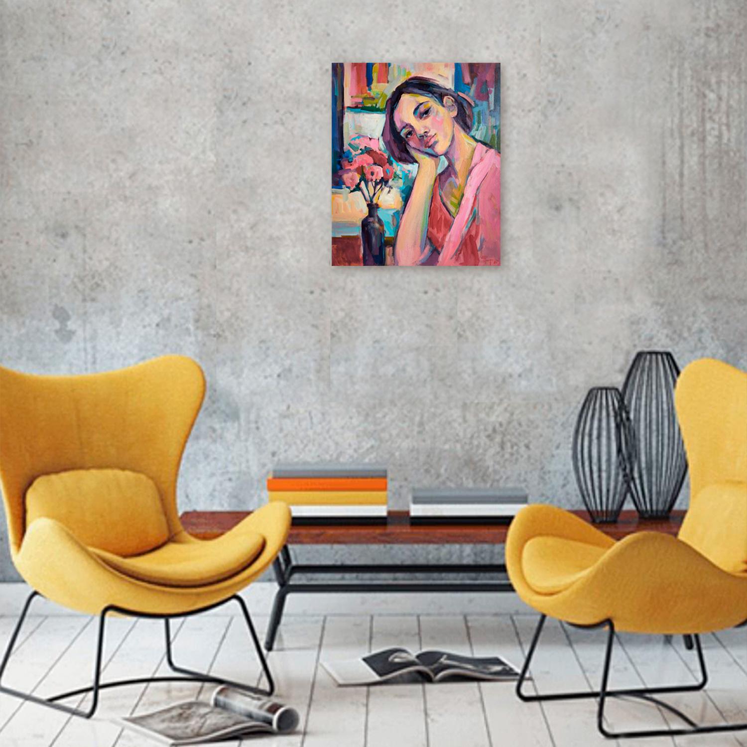 Porträt eines Mädchens. Was ist Liebe? (Moderne), Painting, von Julia Ruf