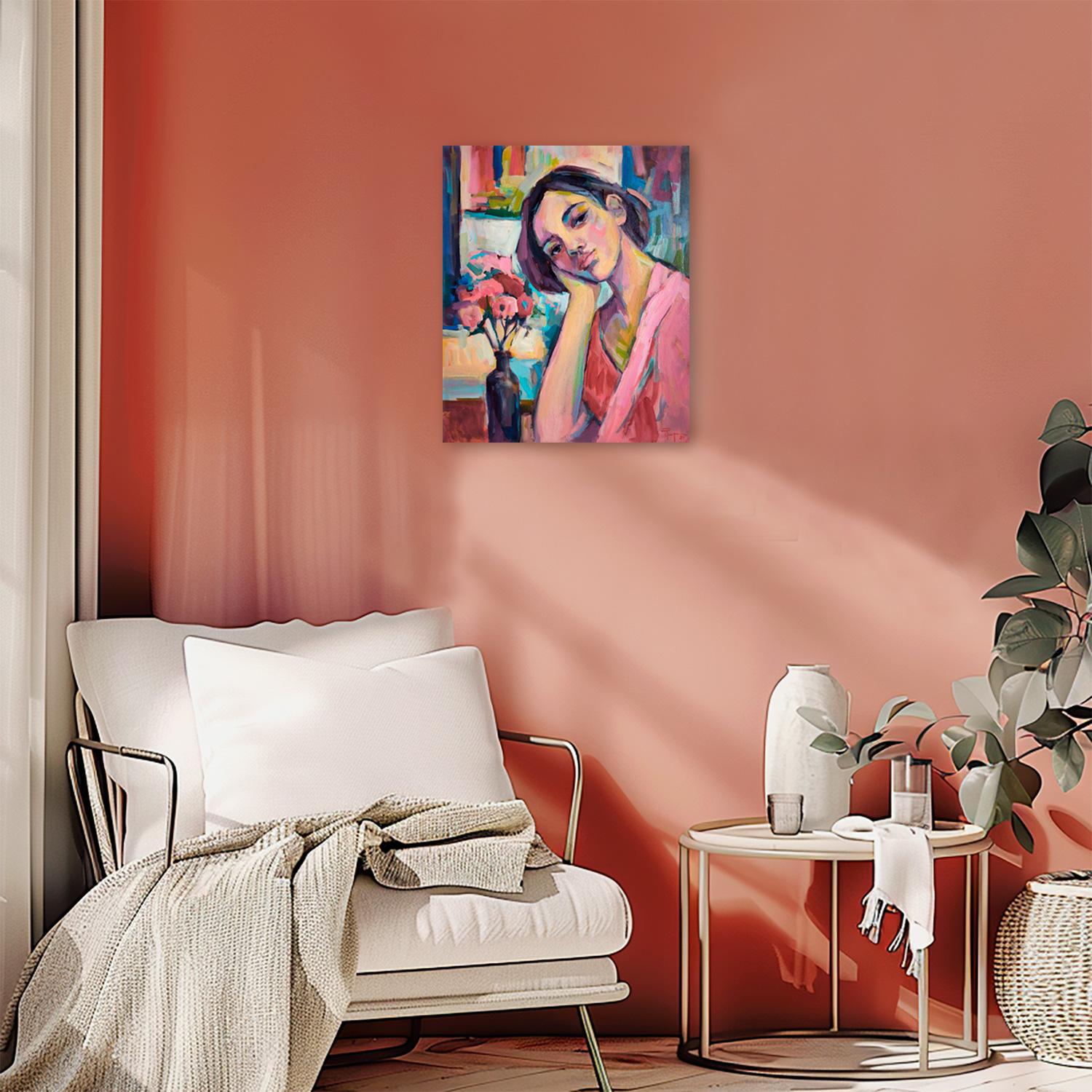 Porträt eines Mädchens. Was ist Liebe? (Braun), Portrait Painting, von Julia Ruf