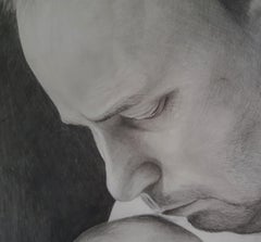 Vaterschaftliche Liebe.Graphikzeichnung auf Papier