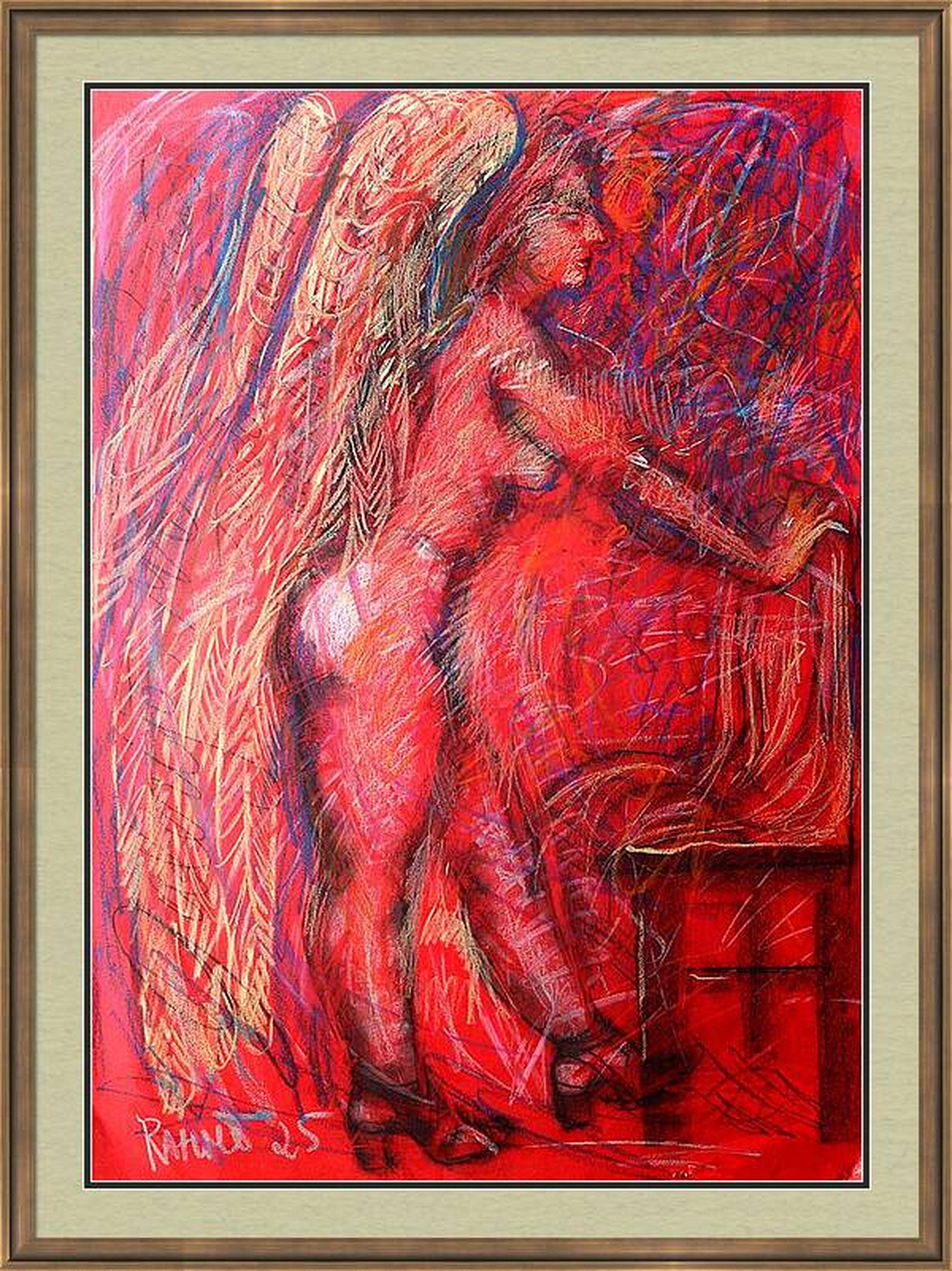 ANGEL - Red Figurative Art by RAKHMET REDZHEPOV (RAMZI)