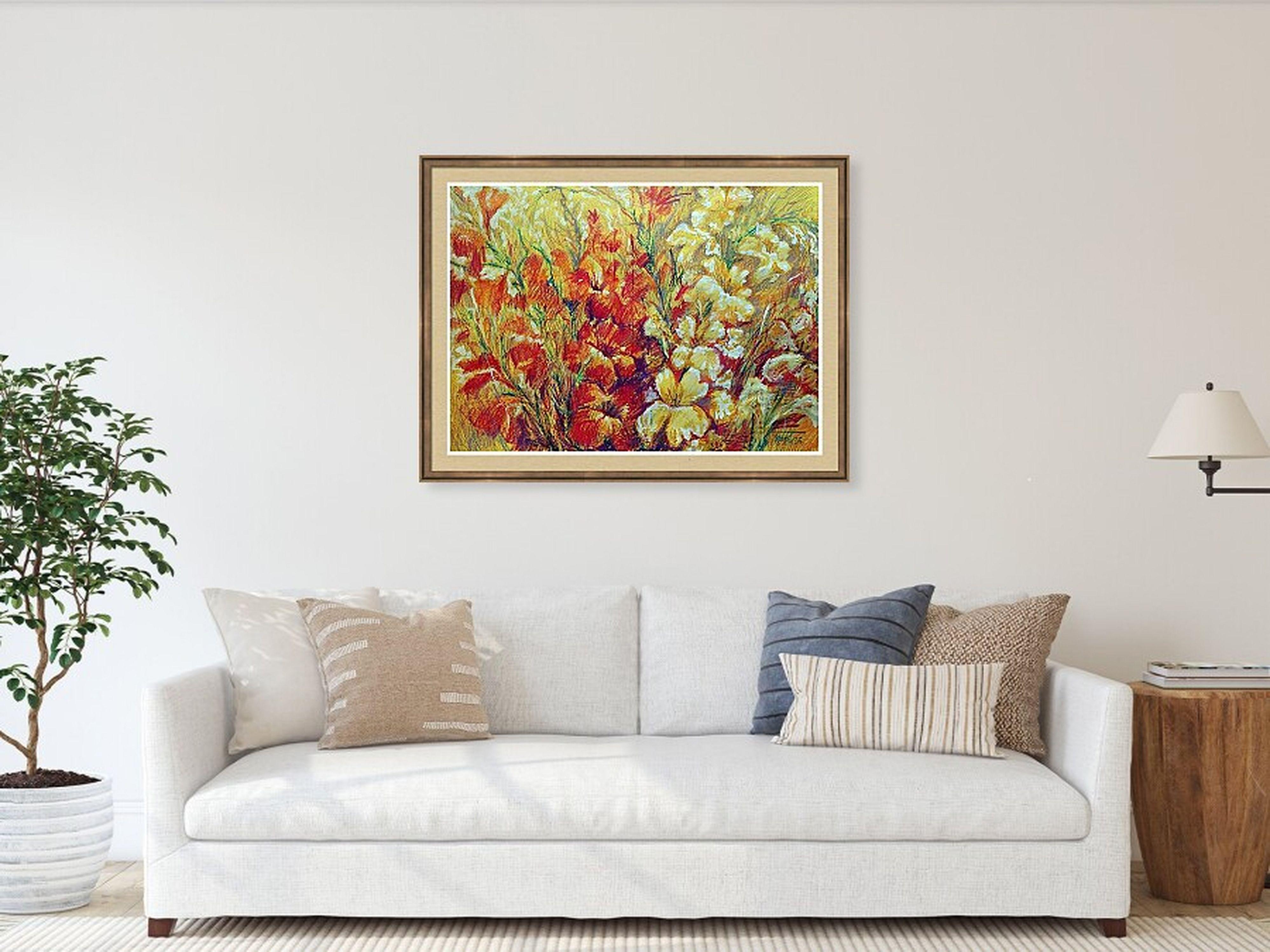 Gladiolus 2 - Expressionist Art by RAKHMET REDZHEPOV (RAMZI)