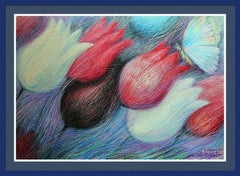 Tulips and Butterfly