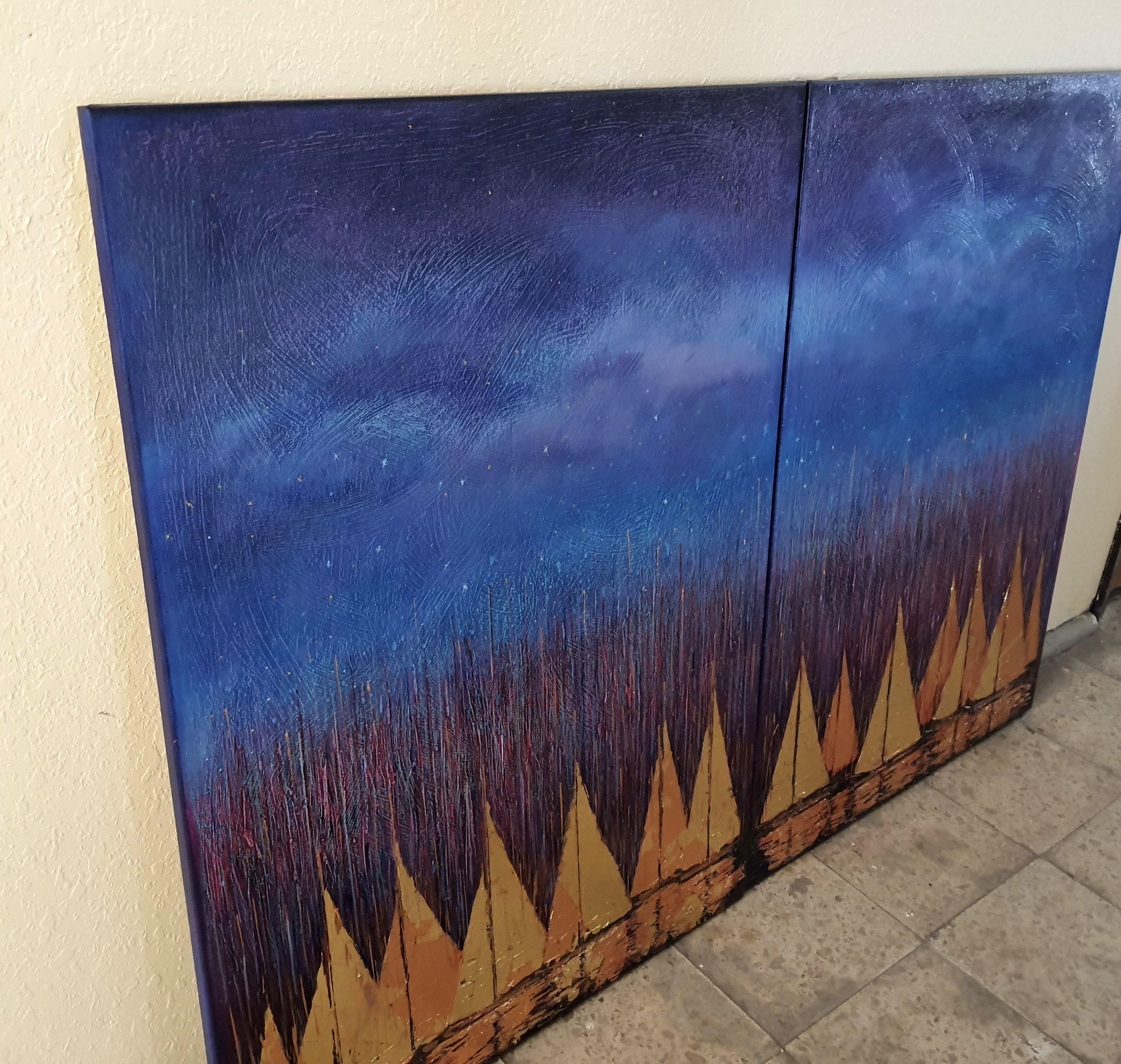 Voiles d'or (diptyque) en vente 11