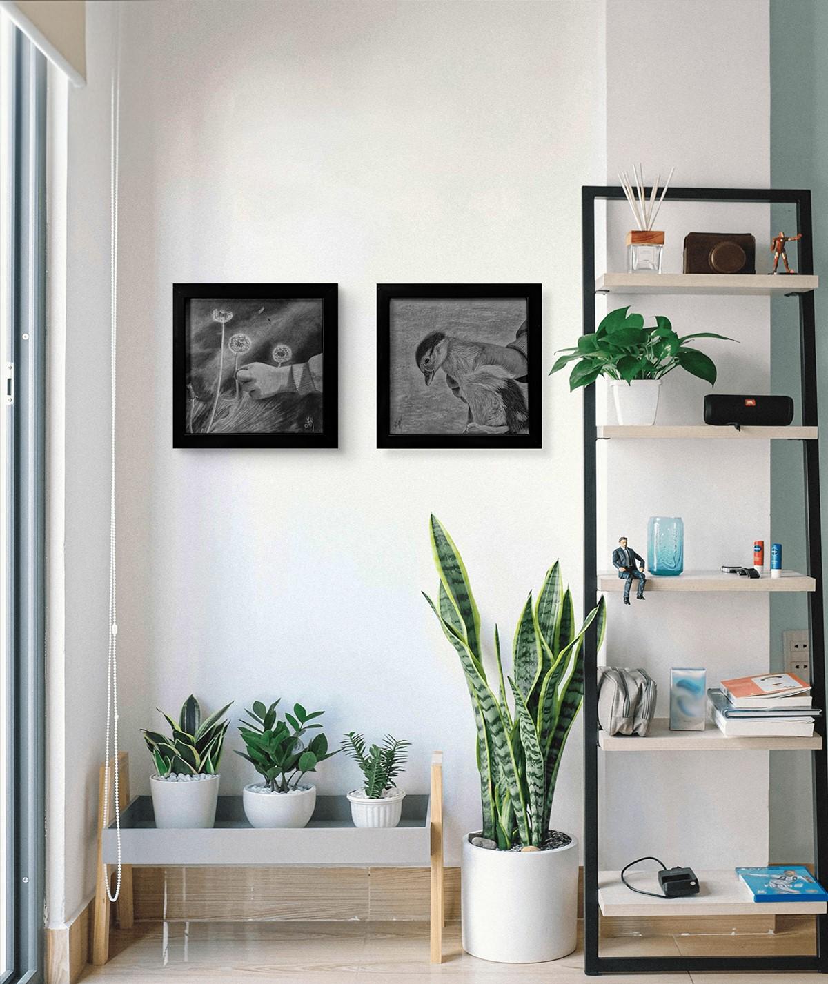 Ce diptyque comprend deux dessins : 