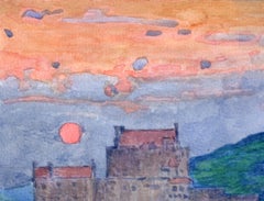 Illustrazione della fiaba dei Fratelli Grimm Raperonzolo. Il principe e Raperonzolo