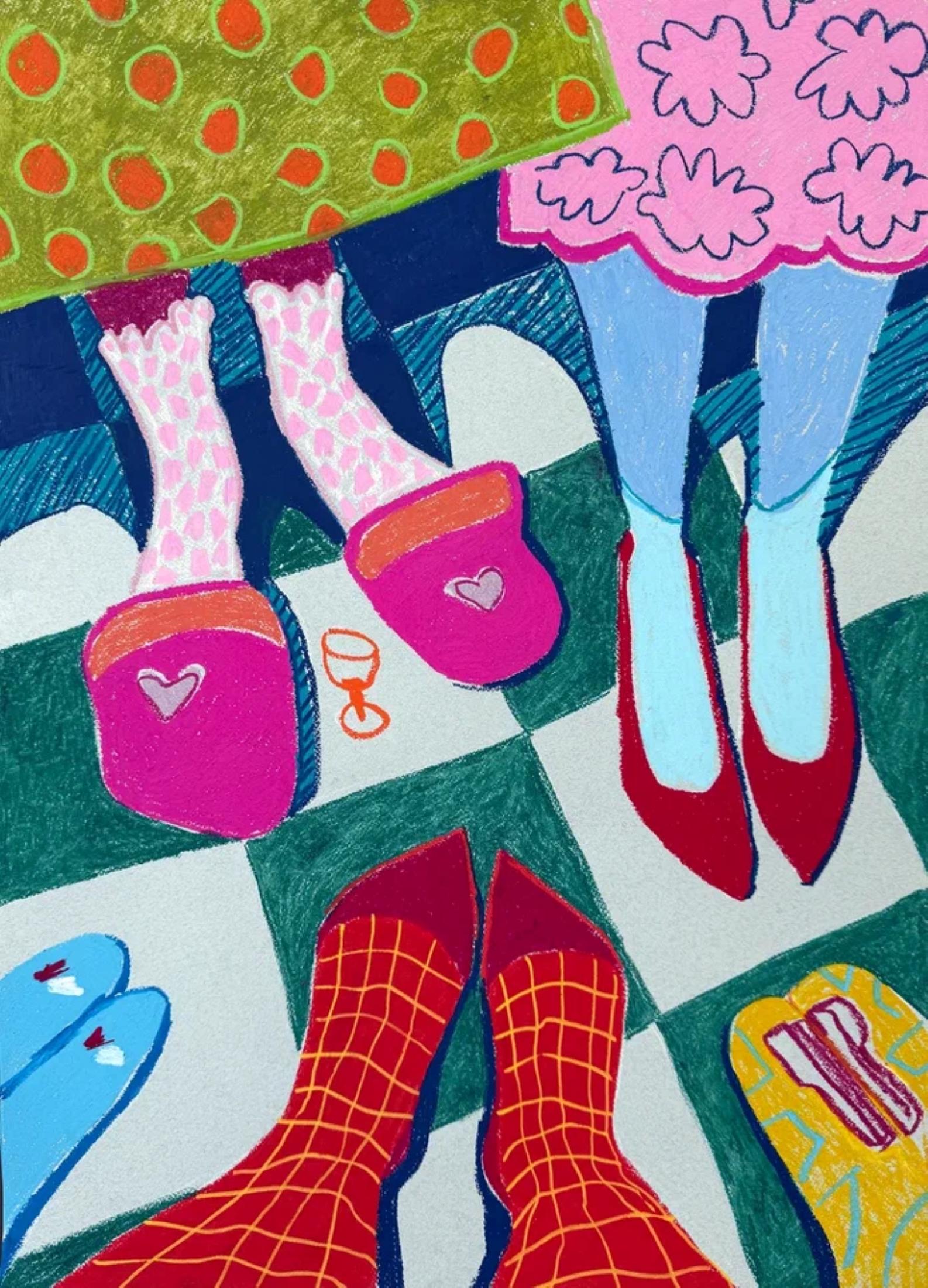 Sasha Robinson Still-Life - Red Heels, Soft Dreams