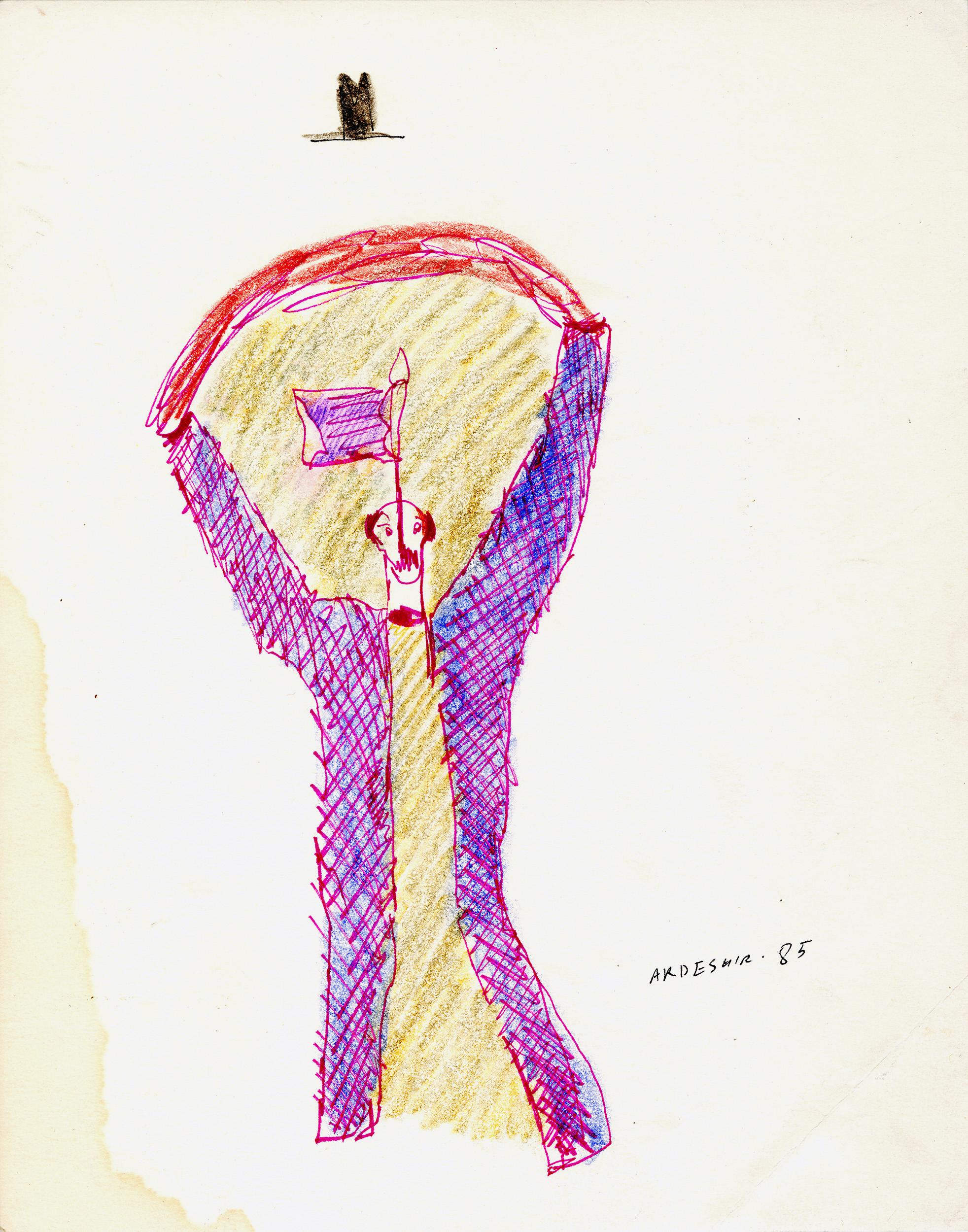 Ardeshir MOHASSES Figurative Art - Untitled  #1-1985-22
