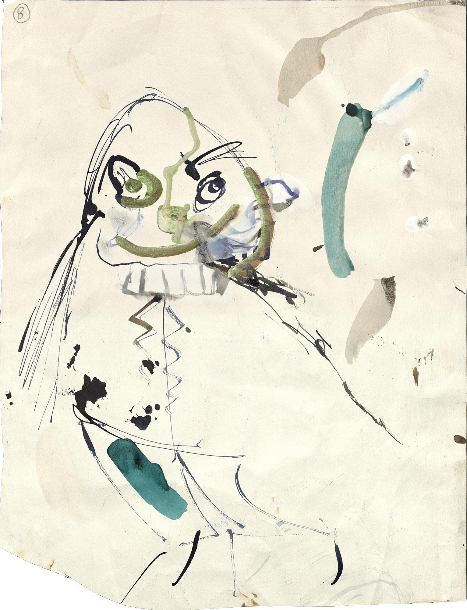 Unbenannt #24-1997-22-R-V (Weiß), Figurative Art, von Ardeshir MOHASSES