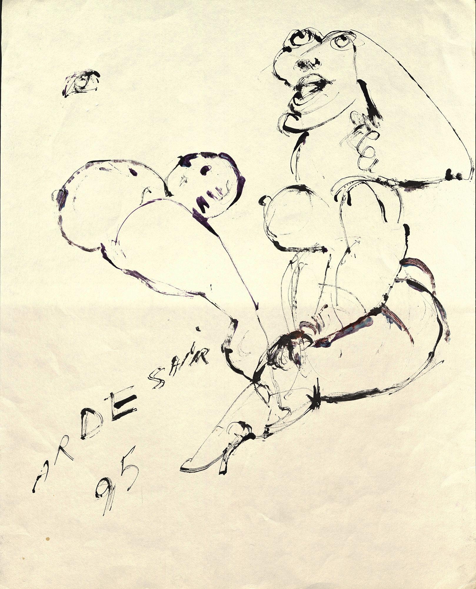Ardeshir MOHASSES Figurative Art - Untitled #9-1995-22
