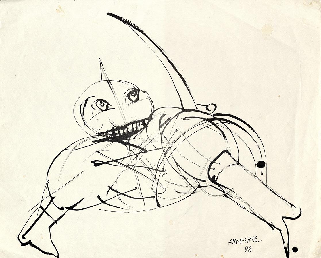 Ardeshir MOHASSES Figurative Art - Untitled #16-1996-22