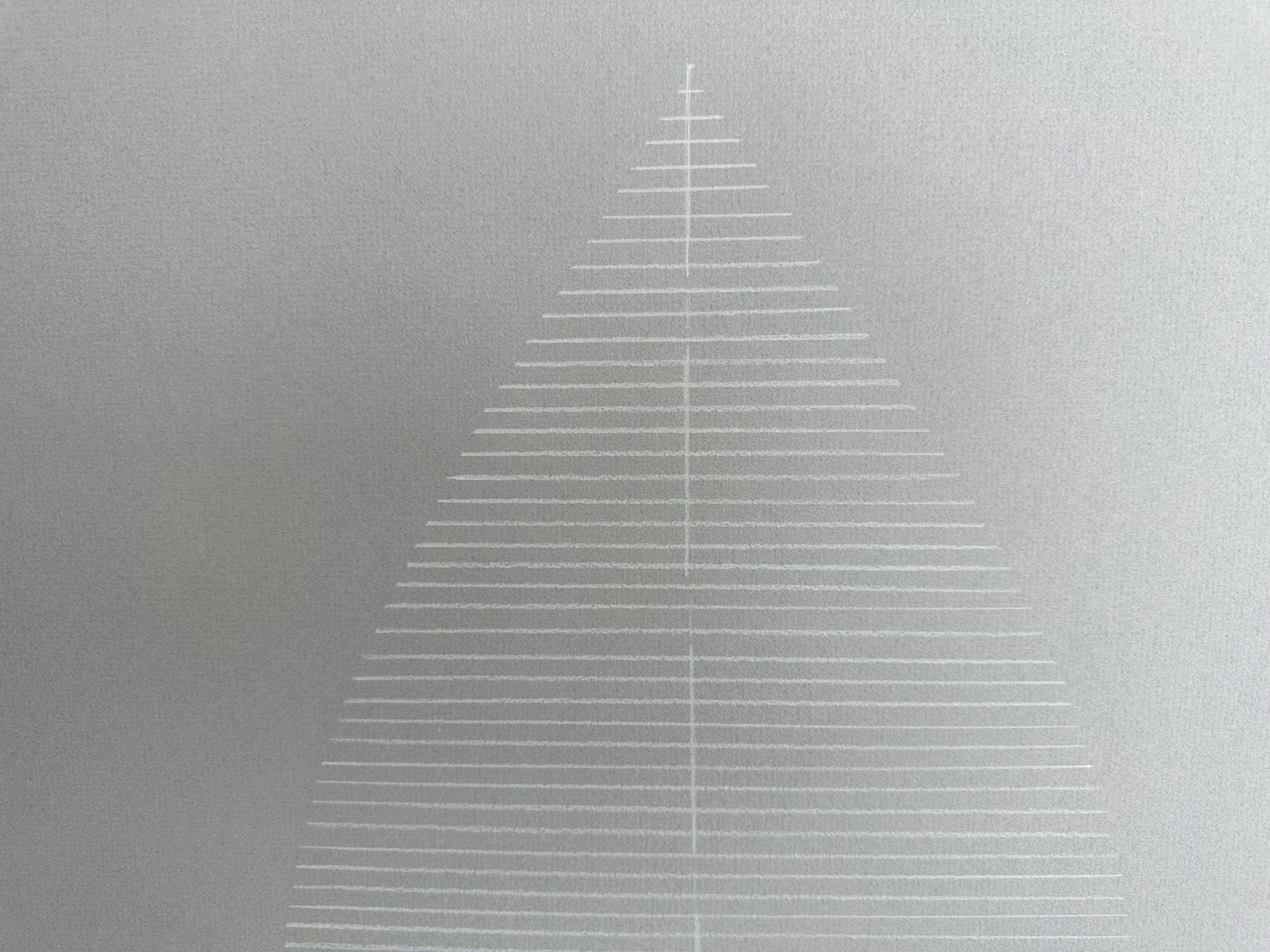 „Gore Light Warm Grey“ Zeichnung auf Papier, organische, neutrale Linien, abstraktes, minimalistisches Design im Angebot 3