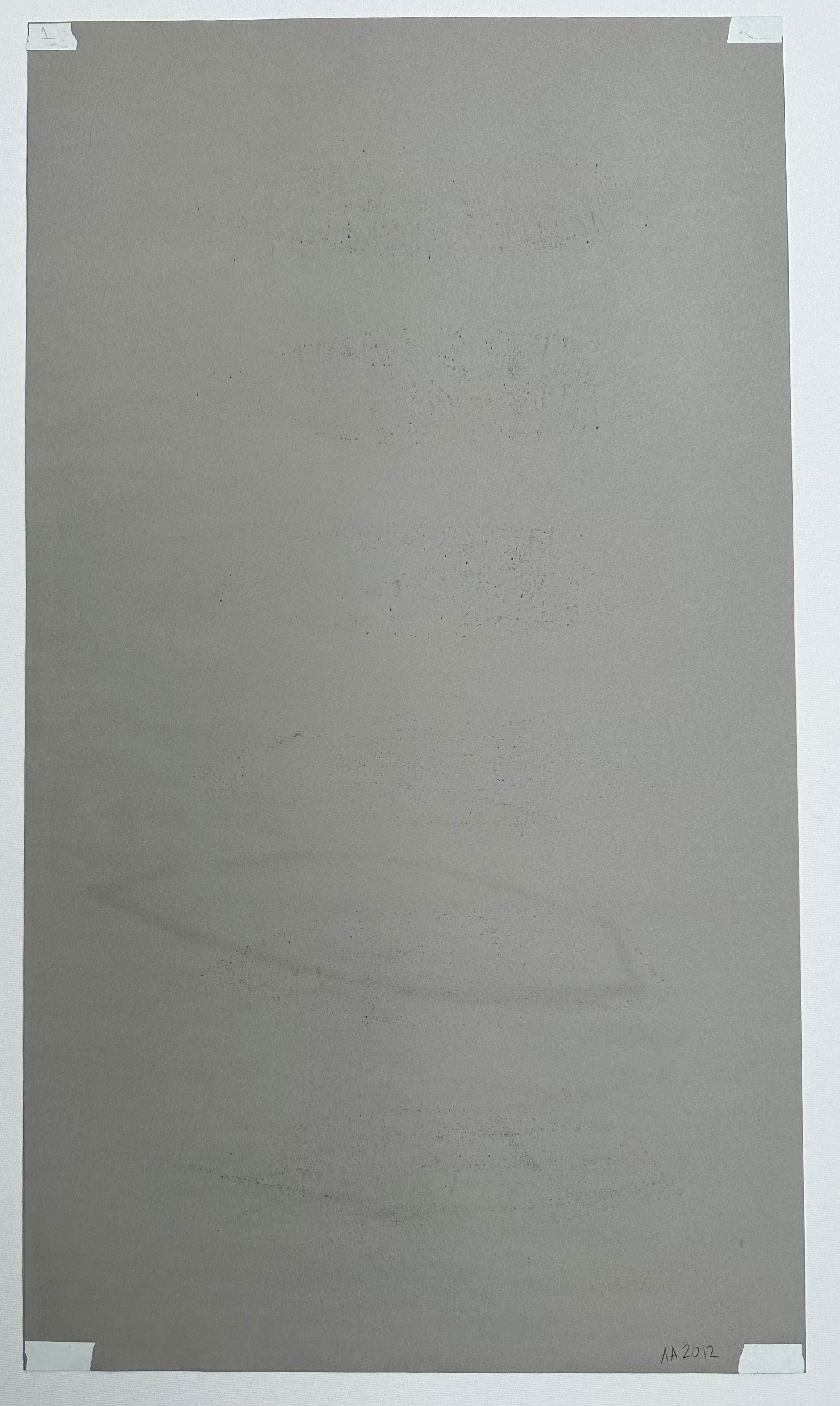 Minimale Zeichnung Ölpastell Papier, Umrisse organisch neutral, grauer Stapel filigran im Angebot 5
