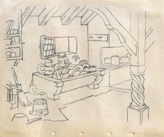 Unknown American Modernism School - Drawing of a Kitchen Interior