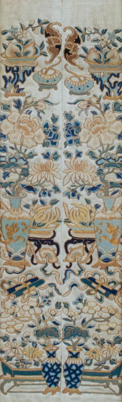 Textile brodé de la dynastie Qing